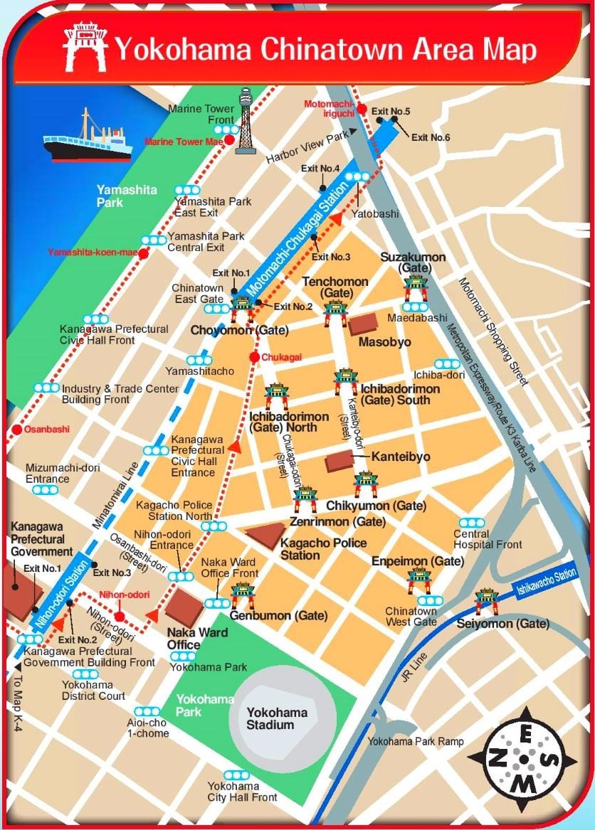 Karte von Yokohama und Tokio