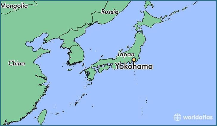 Karte von Yokohama auf