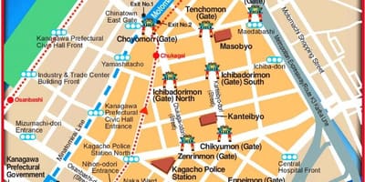Karte von Yokohama chinatown